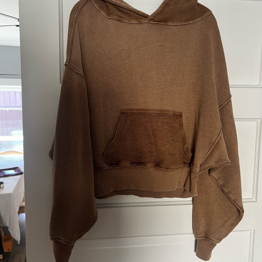 Free People Cozy Brown Women's Oversized  Hoodie